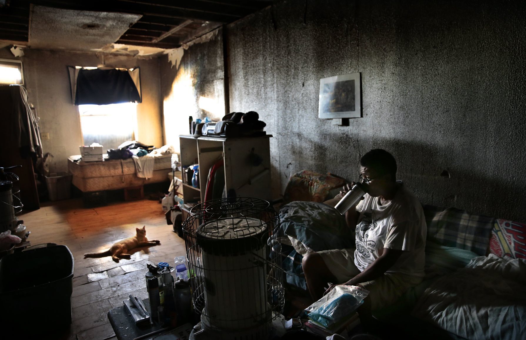 Crumbling walls of vacant homes reveal lives unseen